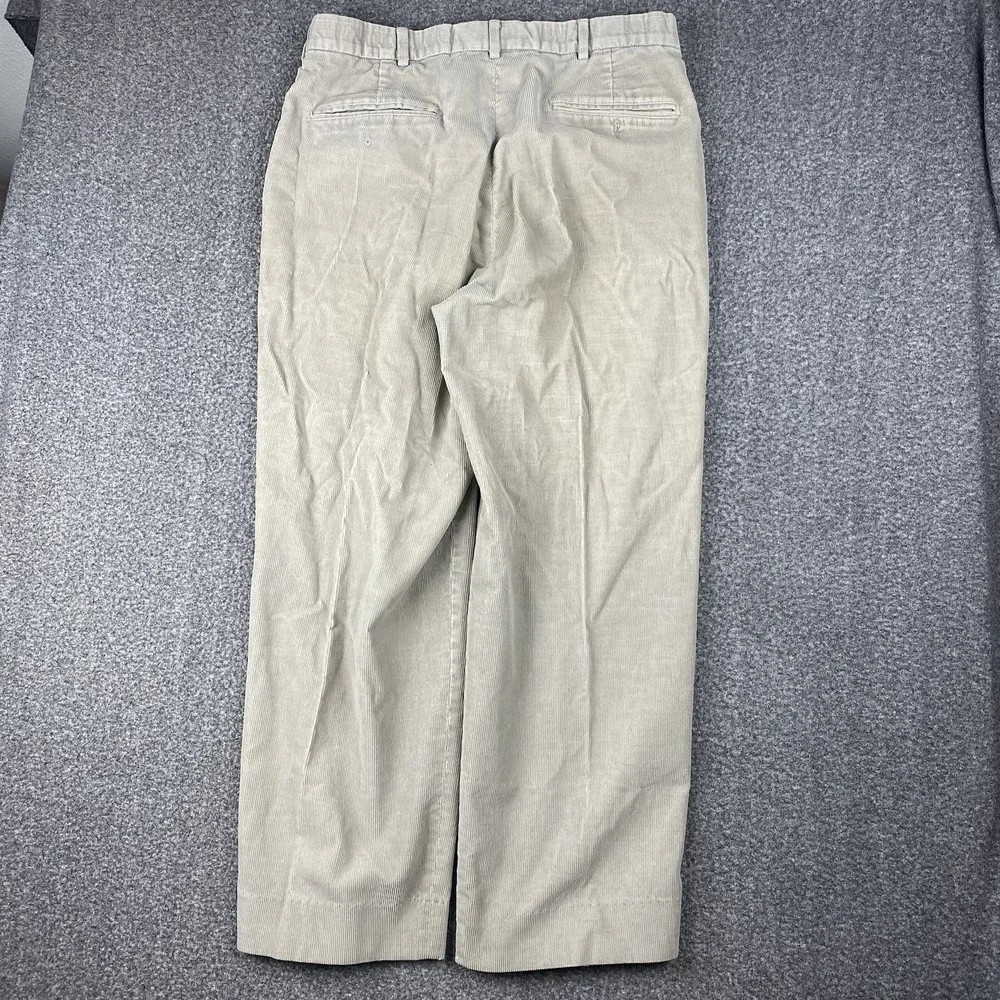 Eddie Bauer Men's Corduroy Pants Pleated 31‎ Brown 80's hipster wide leg Vintage